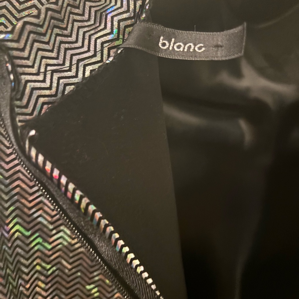 Blanc Elegant Black Sequin Stretch Dress Measures 4 No Size tag NWOT - Picture 4 of 4